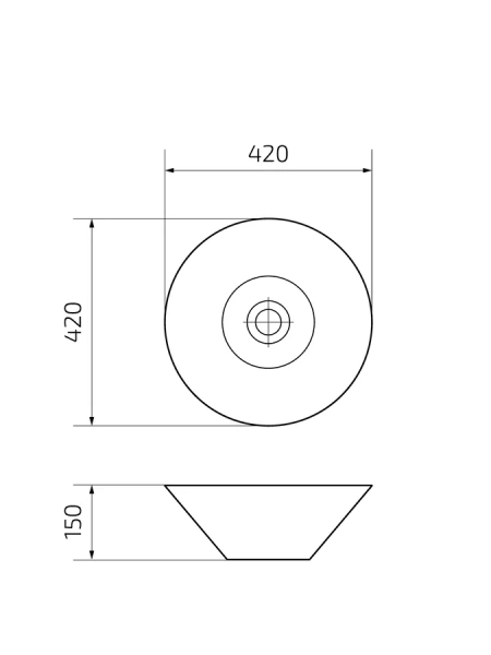 Раковина GID Esfera N9102 42 см белая 51210 (детальная фотография), современные, hi-tech
