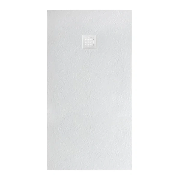 Душевой поддон BelBagno Uno 160х90 см накладка белая матовая TRAY-MR-UNO-AH-160/90-35-W-BO (детальная фотография), из искусственного камня