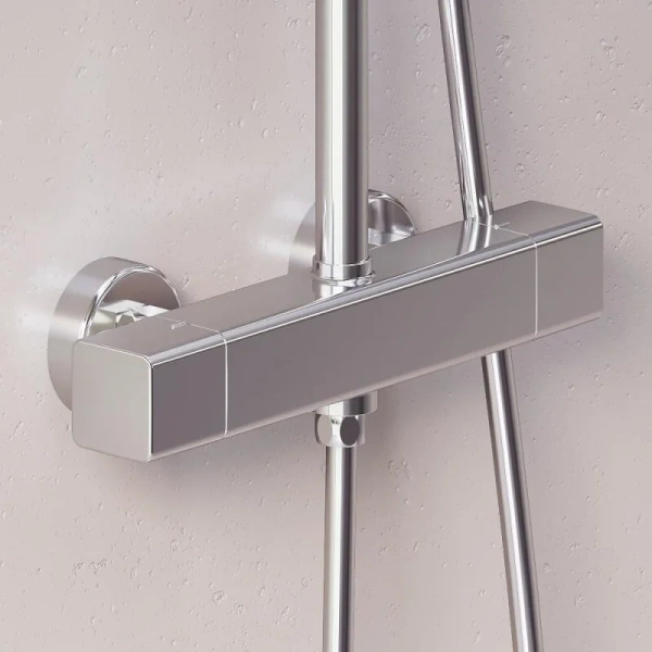 Душевая стойка Damixa Gala 953800 с термостатом (детальная фотография), без излива