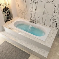 Ванна Uperwood VLotus17070W, 170 х 70 см, искусственный камень, белая матовая