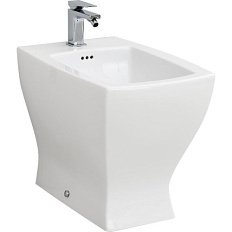 Биде напольное ArtCeram Jazz белый матовый, с 1 отверстием под смеситель
