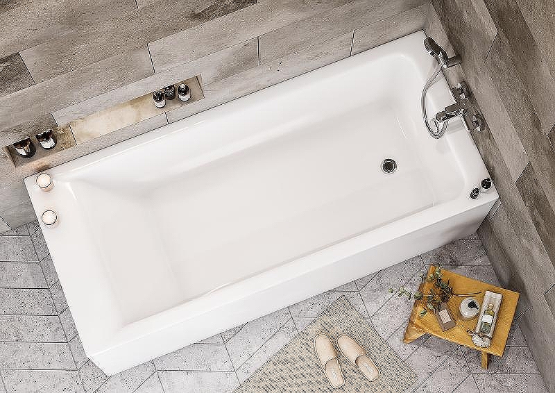 Ванна акриловая Roca Easy 180x80 см белая 248618000 (детальная фотография), без гидромассажа, недорогие, большие