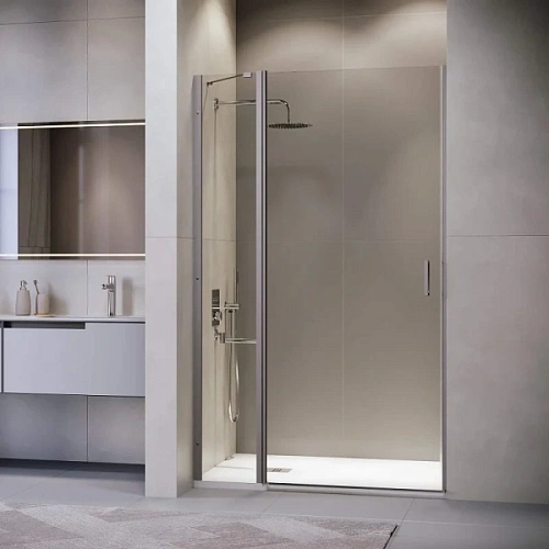 Душевая дверь в нишу RGW Leipzig LE-004Gr 130 см профиль серый - фото 2