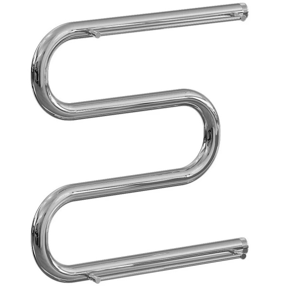 Полотенцесушитель водяной Ника Simple 50x40 см хром М 50/40 с полкой (детальная фотография)