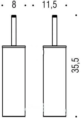 Ершик Colombo Basic хром B2706 (детальная фотография), хром