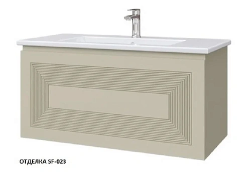 Тумба под раковину подвесная Caprigo Modo Quarta 100 см бежевый лайт - фото 4