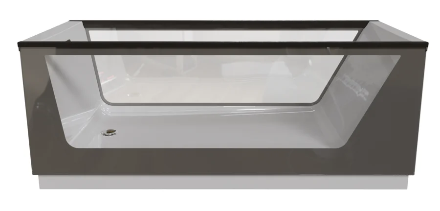 Ванна Aima Design Neo 170 x 75 см, 2 стекла серое матовое, отдельностоящая, белый, 01нео1775с2с (детальная фотография)