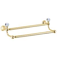 Полотенцедержатель двойной для ванной золото Bagno & Associati Folie FS 217 52 ORO