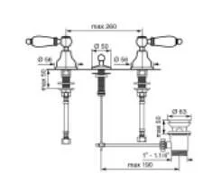 Смеситель для биде Emmevi Deco Ceramic 121034 (детальная фотография), для биде