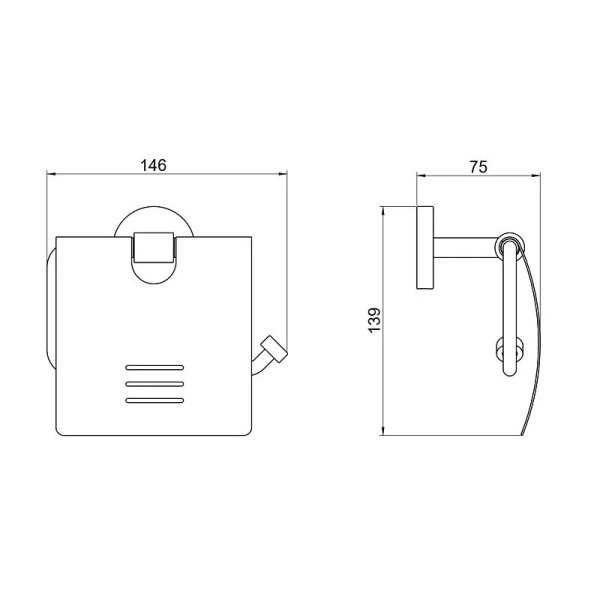 Бумагодержатель Акватек Бетта хром AQ4609CR (детальная фотография), современные, hi-tech