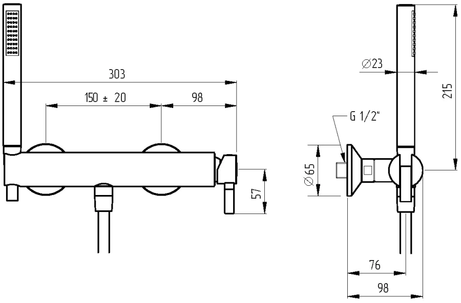 Смеситель для душа Migliore Sirius 281 однорычажный (детальная фотография), для душа