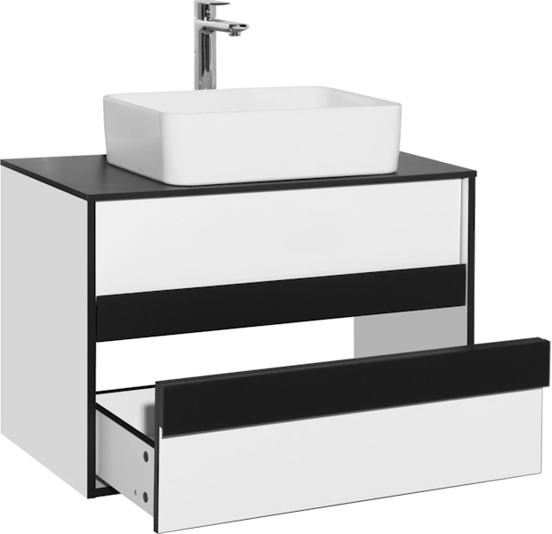 Тумба с раковиной подвесная Style Line Амстердам ЛС-000010042 80 см со столешницей (детальная фотография), подвесная, пристенная