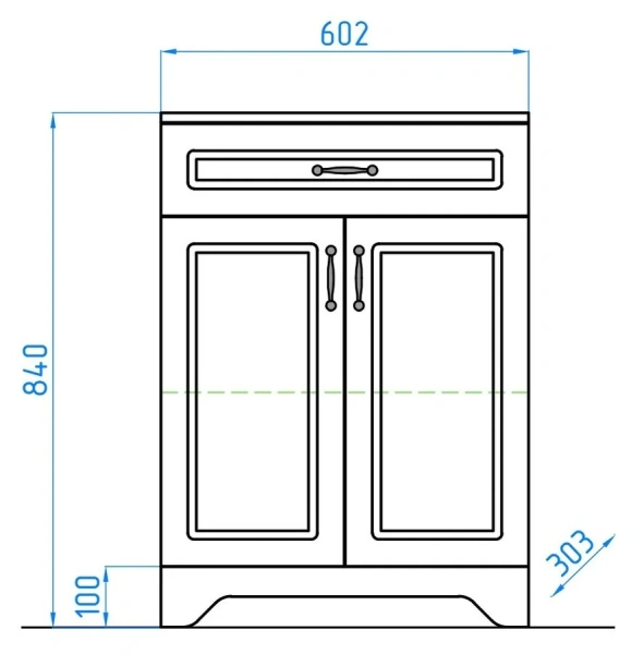 Тумба напольная Style Line Олеандр-2 60 см белая ЛС-00000347 (детальная фотография), по запросу