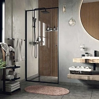 Душевая дверь WasserKRAFT Dill 140 см профиль черный