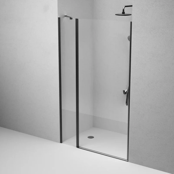 Душевая дверь в нишу Am.Pm Sunny 120 см профиль черный W87G-120-1P-BT (детальная фотография), черные