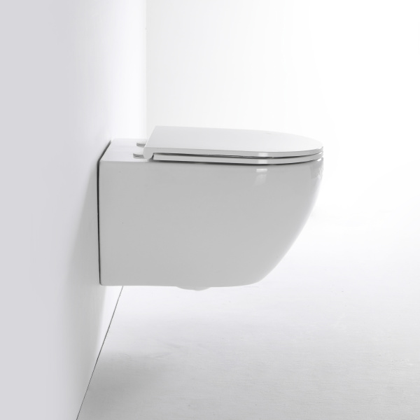 Унитаз подвесной Tece TECEspring R безободковый 9700998 (детальная фотография), белые