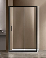Душевой уголок Vincea Garda 140х90 см профиль черный, стекло прозрачное