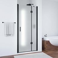 Душевая дверь профиль черный матовый стекло сатин Vegas-glass