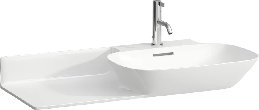 Раковина Laufen Ino 90 см с полочкой слева 8.1330.1.000.104.1 (детальная фотография)