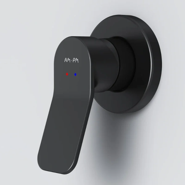 Смеситель для душа Am.Pm X-Joy чёрный F85A65022 (детальная фотография), скрытого монтажа, встраиваемые в стену