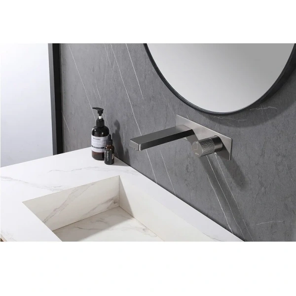 Смеситель для раковины Abber Rund никель AF8712NG (детальная фотография), современные, hi-tech