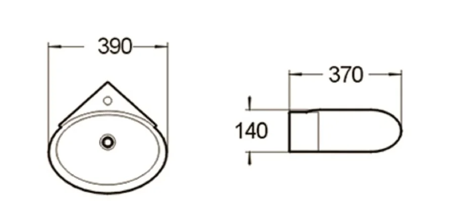Раковина SantiLine 39 см угловая SL-2021 (детальная фотография), современные, hi-tech