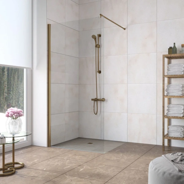 Душевая перегородка Vegas-Glass EAF LUX профиль бронза EAF LUX 86 05 01 (детальная фотография)