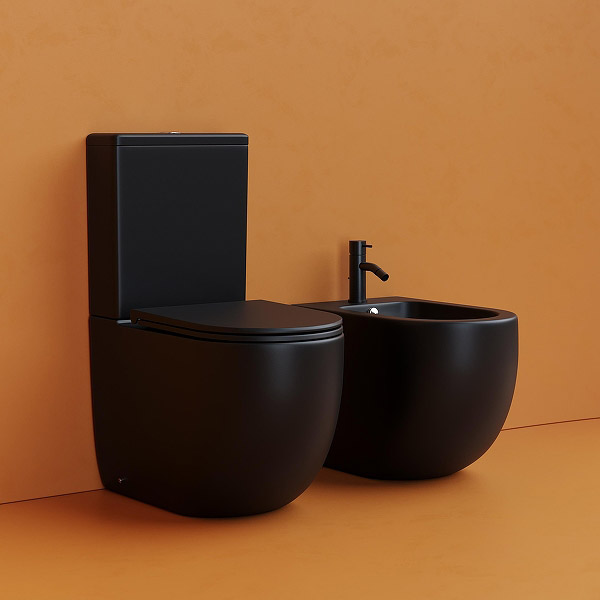 Унитаз компакт Ceramicanova Metropol CN4001T-BMB черный матовый (детальная фотография), черные