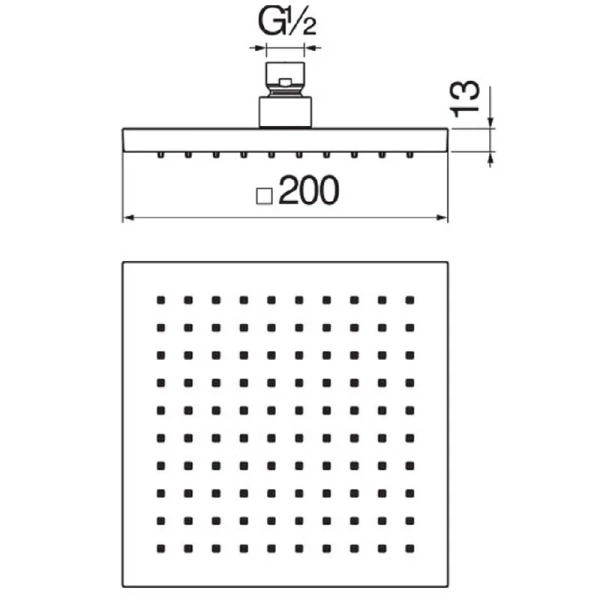 Верхний душ Nobili Rubinetterie хром AD139/108CR (детальная фотография), верхние души
