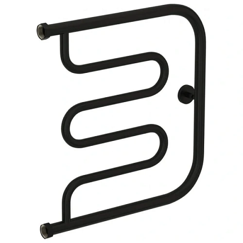 Полотенцесушитель водяной Сунержа Лира+ 50х50 см черный матовый - фото 4