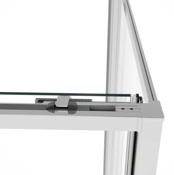 Душевой уголок Vincea Slim Soft 150х100 см профиль хром VSR-1SS1015CL (детальная фотография), хром