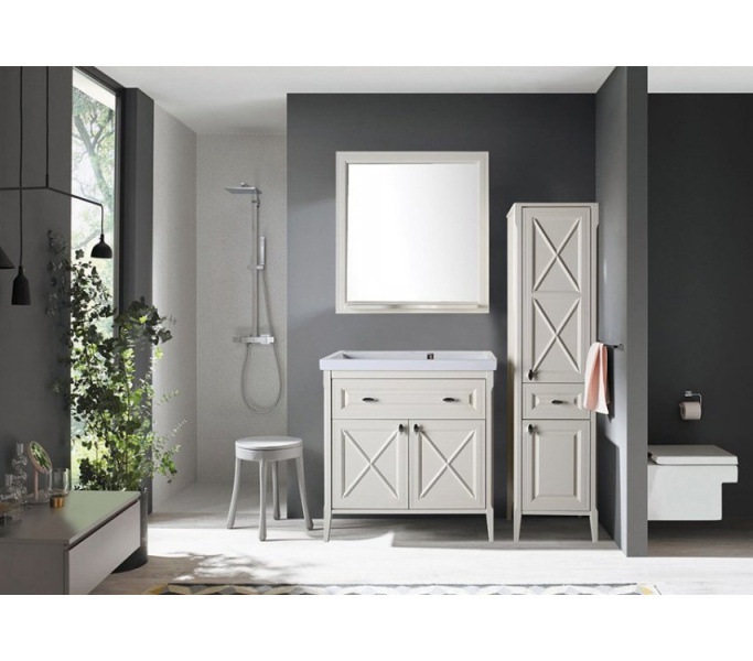Зеркало ASB-Woodline Монте 80 см бежевое 10776 БЖ (детальная фотография), 80 см