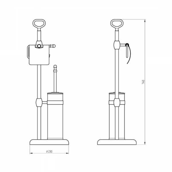 Стойка для ванной Migliore Mirella золото 17344 (детальная фотография), классические, ретро