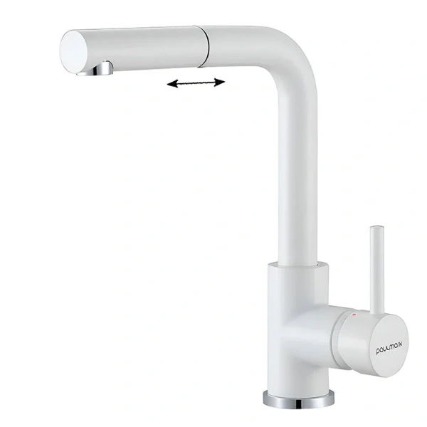 Смеситель для кухни Paulmark Kassel белый Ka214311-431TW (детальная фотография)