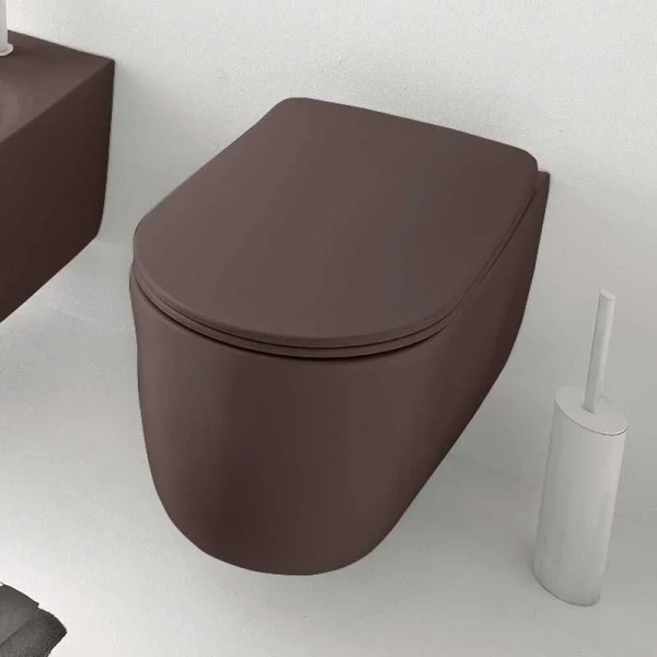 Унитаз подвесной Kerasan Nolita borgogna matt 531475 (детальная фотография)