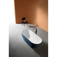 Ванна из искусственного камня Abber Frankfurt 170x75 см синяя матовая