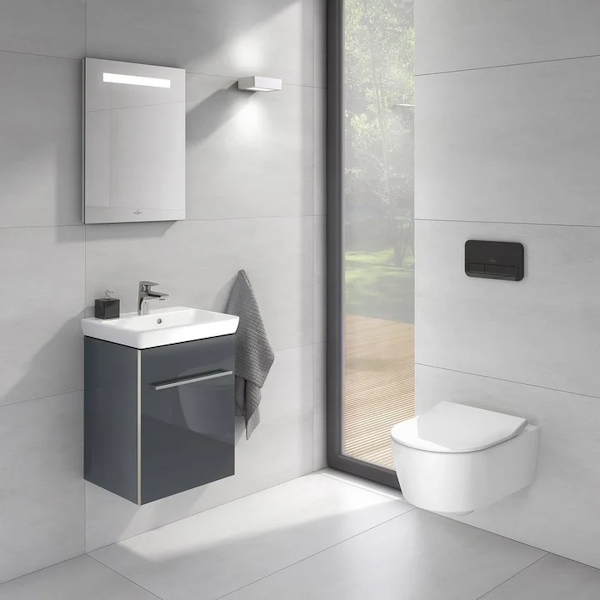 Клавиша смыва Villeroy & Boch ViConnect черная глянцевая 922400RB (детальная фотография), черные