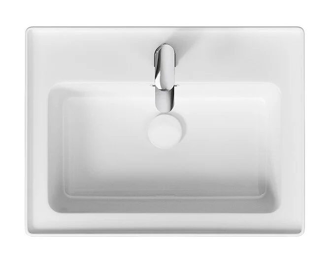 Раковина Cersanit Crea UM-CRE60/1 прямоугольная (детальная фотография), подвесные, пристенные