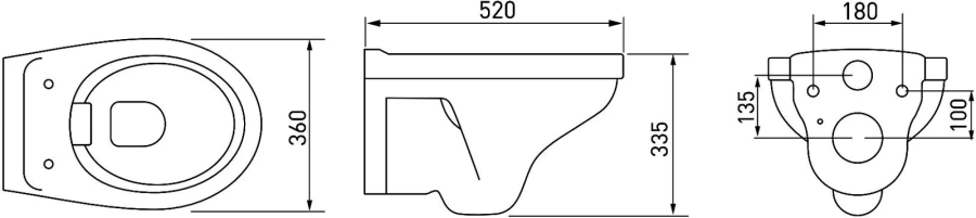 Унитаз с инсталляцией BERGES кнопка белая 042436 (детальная фотография) index_3