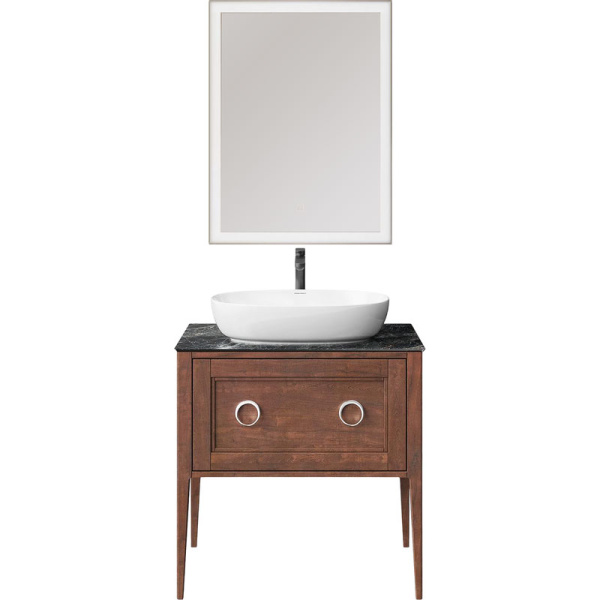 Тумба под раковину напольная Kerama Marazzi Plaza Classic 80 см орех матовый PL.CN.80.1+1\NUT.M (детальная фотография), классика, ретро