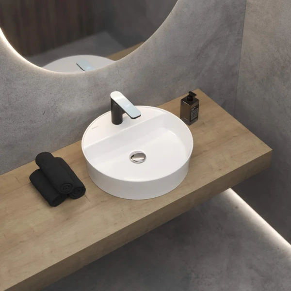 Раковина BERGES Ego 45 см белая 182015 (детальная фотография), современные, hi-tech