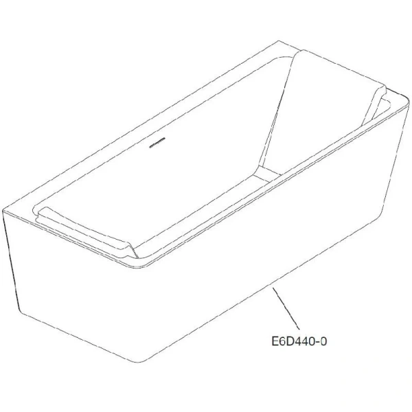 Ванна акриловая Jacob Delafon Reve 180x80 см приставная E6D440-0 (детальная фотография), прямоугольные