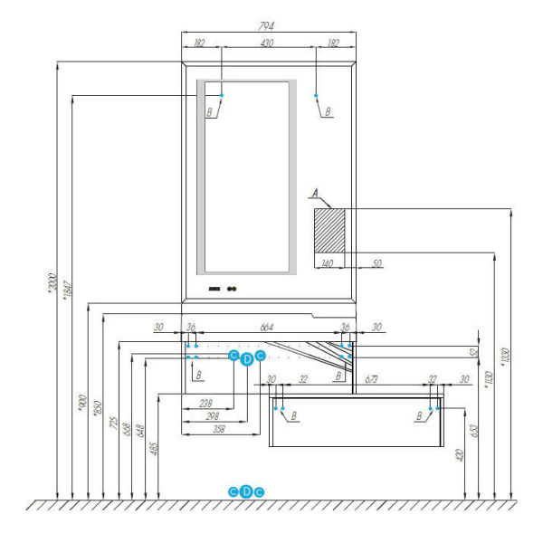 Схема (детальная фотография), сенсорное