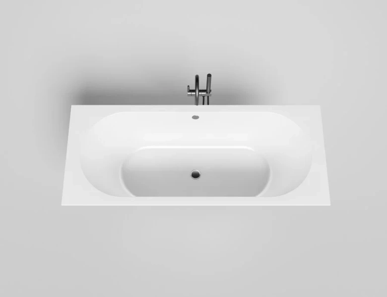 Ванна из искусственного камня Salini Ornella Axis 170х70 см белая матовая 104623M (детальная фотография), современныe, hi-tech