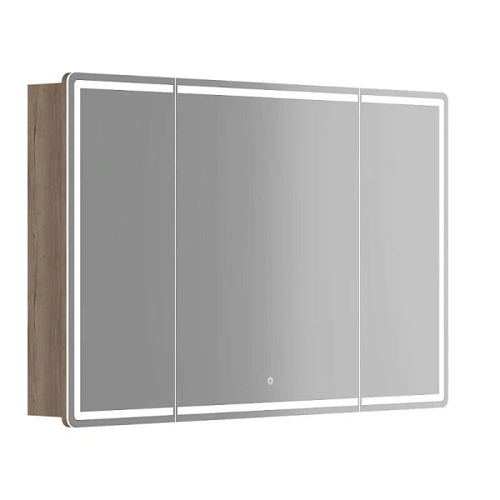 Зеркальный шкаф с подсветкой Sancos Mirror 120 см дуб галифакс - фото 2