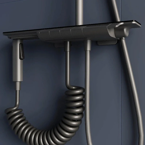 Душевая стойка RGW Shower Panels серая 51140135-11 (детальная фотография), со смесителем