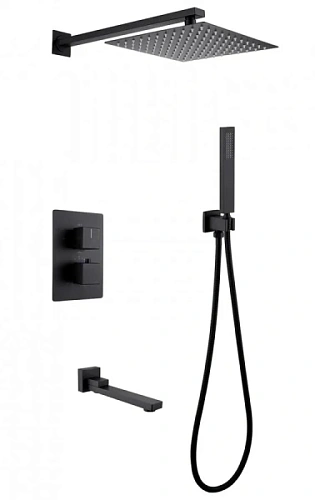 Душевой комплект Abber Daheim черный матовый - фото 1