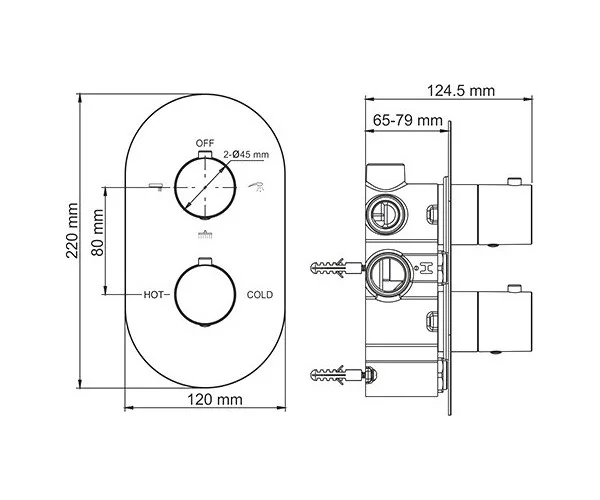 Смеситель для душа WasserKRAFT Berkel хром 4844 Thermo (детальная фотография), для душа
