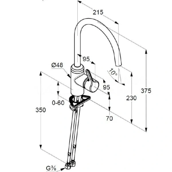 Смеситель для кухни Kludi Bingo Star черный матовый 428033978 (детальная фотография), для кухни