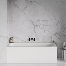 Ванна из искусственного камня Salini Orlanda Axis Kit 190x80 см белый матовый